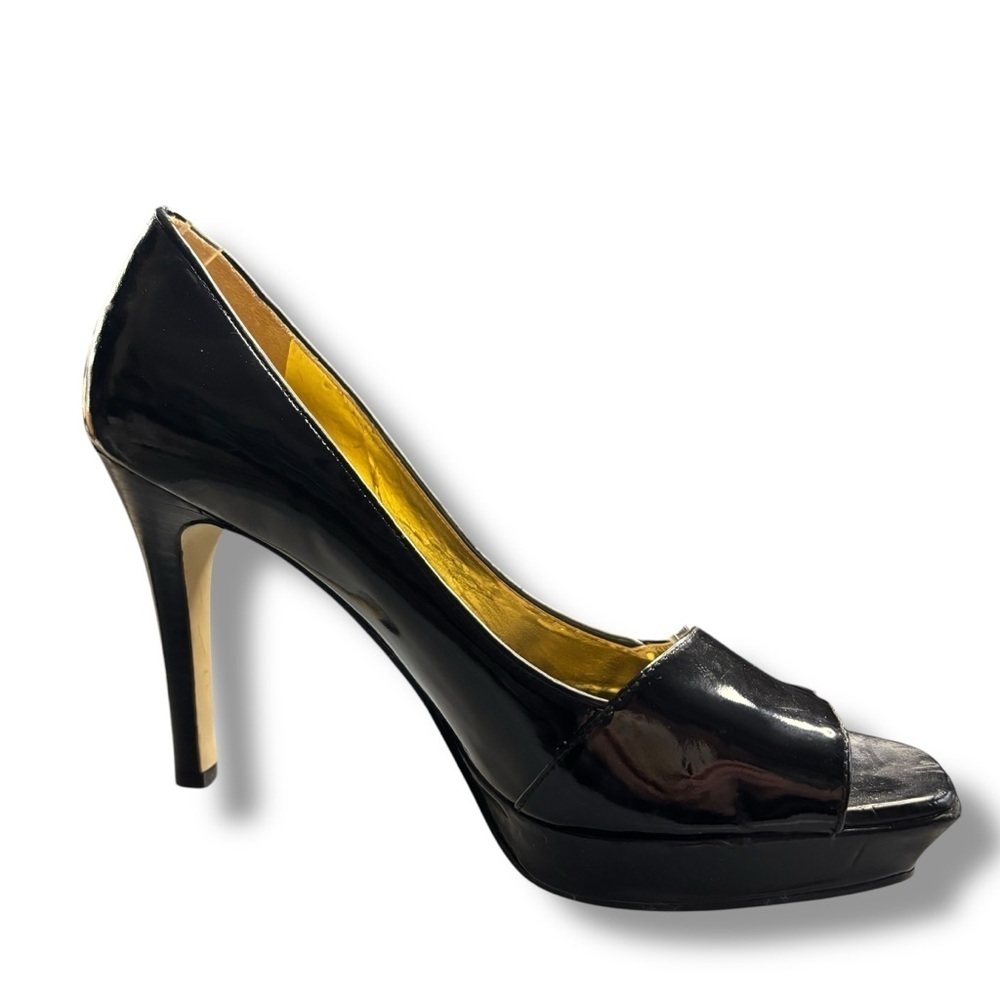 Guess Black Women’s Patent Leather Platform Stiletto Heels Size 7.5M | 3264